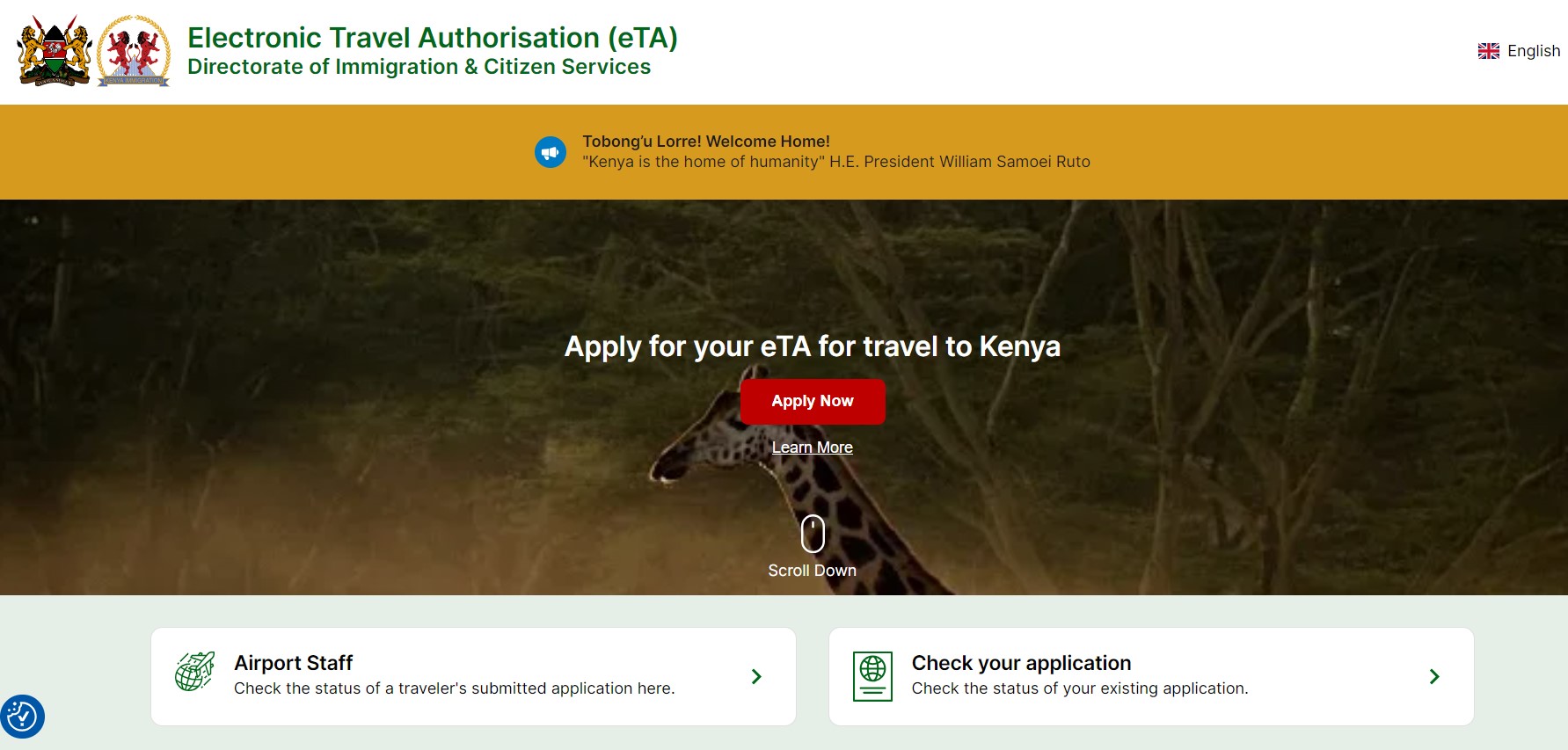 Kenya e-Visa Status Check